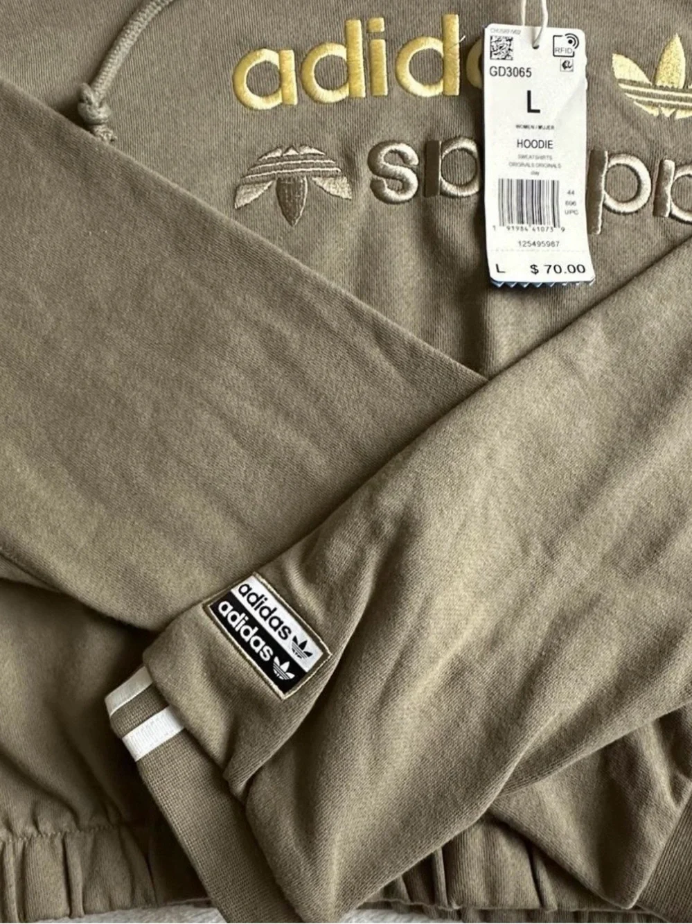 adidas Originals RYV Clay Embroidered Hoodie NWT L